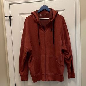 Under Armour Women's Brick Red Zip-Up Sweatshirt